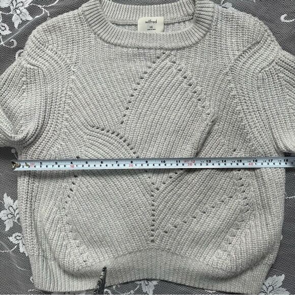 Aritzia Wilfred Serment Merino Wool Sweater in Grey Sz XXS - Picture 11 of 11